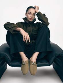 Mnmlis Women's Fashion Versatile Commuter Buckle Flat Shoes For Christmas - Olive Green - View 2