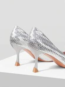 Mnmlis Women Pumps - Silver - View 4