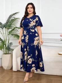 SHEIN CURVE+ 大码连衣裙 简约时尚 休闲日常 - 彩色 - 查看 5