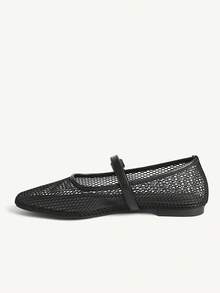 CUCCOO CHICEST Women's Summer Versatile Mesh Slip-On Flat Sandals - Black - View 4