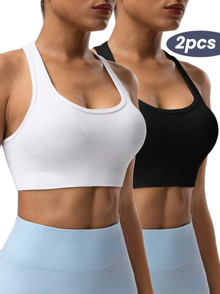 Velisys Women's Solid Color Sleeveless Short Yoga Racerback Tank Top - Multicolor - View 1