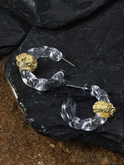 Opalesca Women Hoop Earrings,Outfits,Old Money,Beaded,Wedding/Bridal Accessories,Fairycore/Fairy,Pearl,For Mom/Women/Girl/Mother,Elegant,Premium,Classy,Crystals