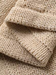 DAZY Women's Elegant Bodycon Mid-Length Sweater Dress - Apricot - View 7