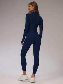 Musera Sport Women Sports Jumpsuits - Navy Blue - View 4