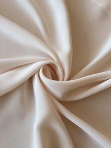 Roveilla Spring/Summer New Women's Chiffon Flowy Shawl Collar Long Shirt With Front Short Back Long Design, Elegant Casual 2-Piece Set With Front Drawstring Pants - Apricot - View 7