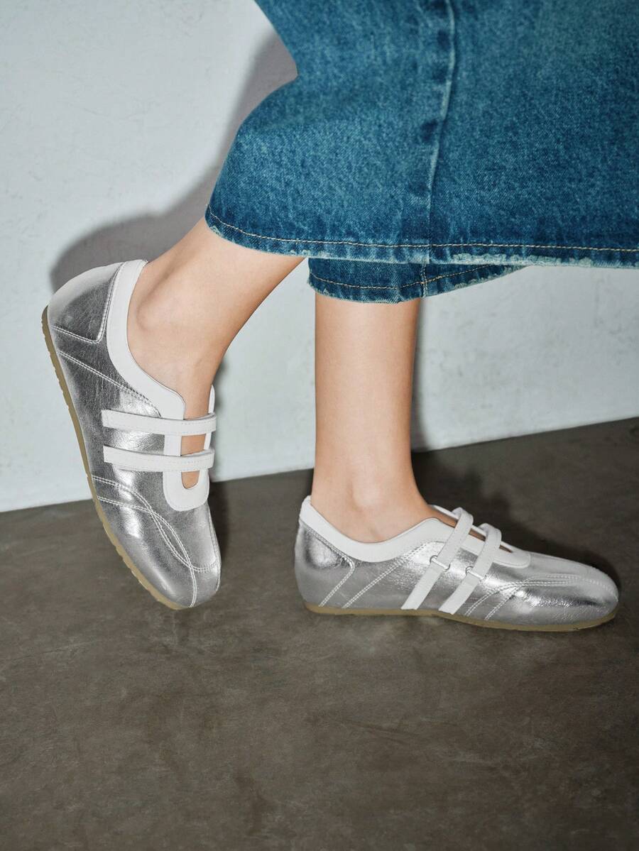 New Spring/ Fashion British Style Low Vamp Ballet Flats Lace-Up Casual Mary Jane Shoes [Run Small, Please Order According To Size Chart] Spring Shoes
