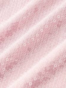 SHEIN MOD 女士纯色亮片拼接修身无袖迷你连衣裙 - 淺粉色 - 查看 6