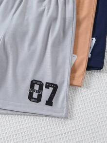 SHEIN Conjunto de 3 piezas de ropa informal para niño joven con estampado numérico, adecuado para uso diario, ocio, escuela y deportes - Multicolor - Ver 6