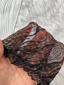 1件豹纹印花女士性感蕾丝低腰内裤 - 彩色 - 查看 8