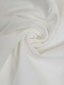 Balvessa Women's Elegant Solid Color V-Neck Sleeveless Mini Dress - White - View 5