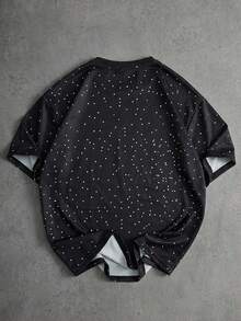 Manfinity Roghcode Men's Black Summer Streetwear City Break Loose Fit T ...