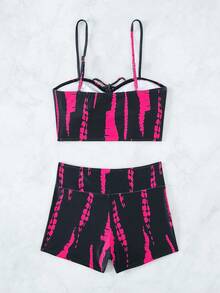 Swim Vcay 紮染前抽繩比基尼泳裝 - 彩色 - 查看 6