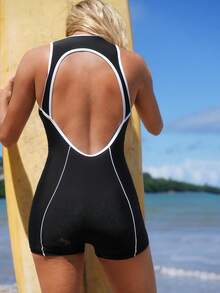 Swim SPRTY Bộ sưu tập đồ bơi nữ mới năm 2026, thích hợp cho đi học, nghỉ lễ, hẹn hò, tiệc trà chiều, phong cách miền Tây, du thuyền, bãi biển, đảo, du lịch đường bộ, mọi mùa, lễ hội âm nhạc, kỳ nghỉ Boho, kỳ nghỉ Bohemian, mùa thu thư giãn, phong cách Boho miền Tây, bộ đồ bơi thể thao hở lưng màu đen thanh lịch 1 mảnh, thích hợp cho bãi biển, kỳ nghỉ, lướt sóng, đồ bơi lướt sóng màu đen, đồ bơi một mảnh nữ, đồ bơi đen trắng kiểm soát vòng bụng, đồ bơi một mảnh màu đen nữ, đồ bơi một mảnh màu đen nữ, đồ bơi màu đen cho nữ - Nhiều màu - Xem 2