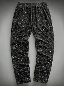 Manfinity VCAY Pantalones casuales sueltos con cintura elástica y bolsillos brillantes para hombre - Multicolor - Ver 3