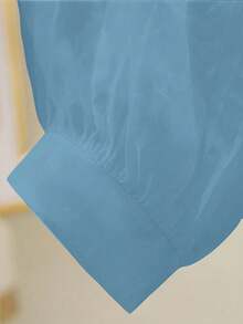 Airaco 女士标语印花长袖宽松休闲连帽衫 - 藍色 - 查看 4