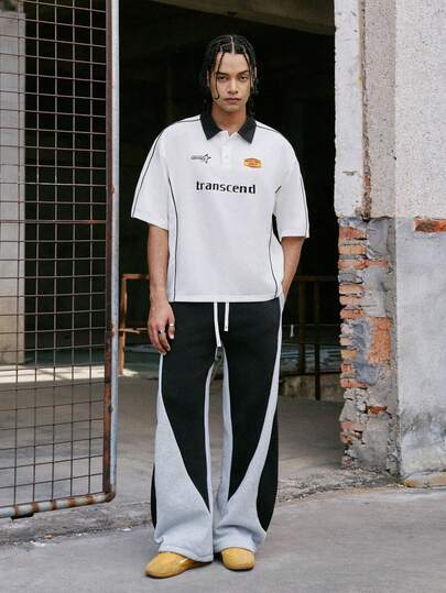 PAVTROS Men's Fashionable & Comfortable Letter Print Casual Short Sleeve Polo Shirt,Spring To Summer,Summer,Vacation,Vintage,Going Out,Party,Festival,Gift For My Boyfriend,Streetwear,Workout