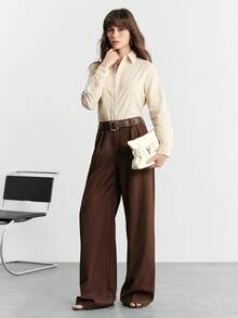 SHECARRY Ladies' Stylish Soft Clutch With Belt Buckle Trim Details - White - View 8