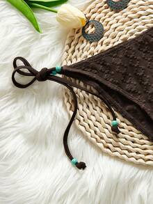 Swim Vcay Women Bikini Bottoms - Brown - View 4