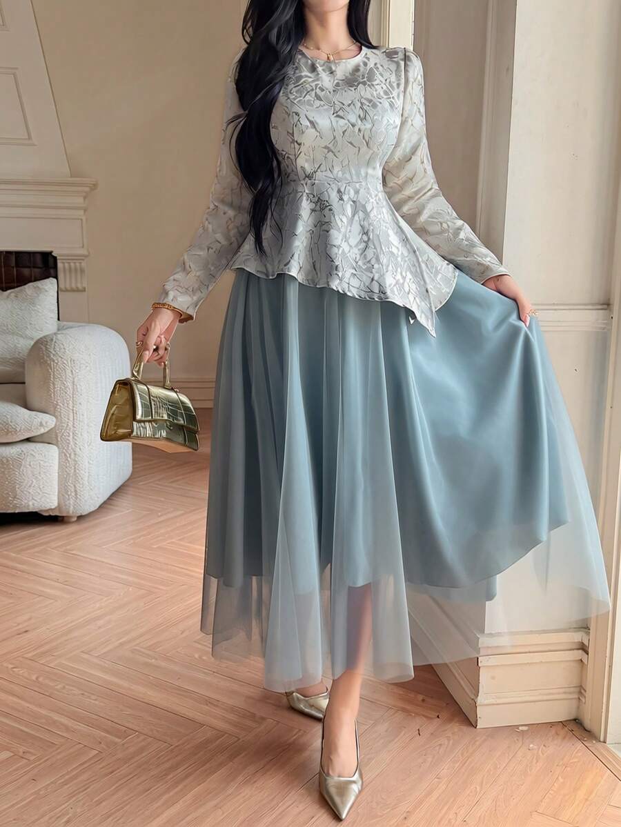 DAZY فستان نسائي أنيق بتصميم غير متماثل الذيل، مناسب للعطلات والربيع والصيف
