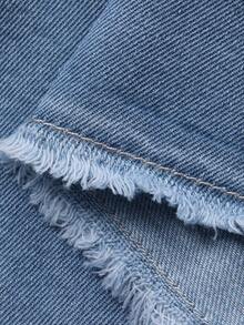 DAZY 少女无袖牛仔连衣裙 - 藍色 - 查看 6