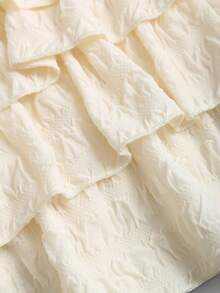 Sweetra Women's Summer New Fashion Versatile Textured Backless Camisole + Mini Skirt 2 Pieces Set - Apricot - View 5