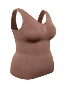 SHAPORA Women's Plus Size Comfortable High Cost-Effective Fashion Portable Shapewear Top, 1pc - Coffee Brown - View 7