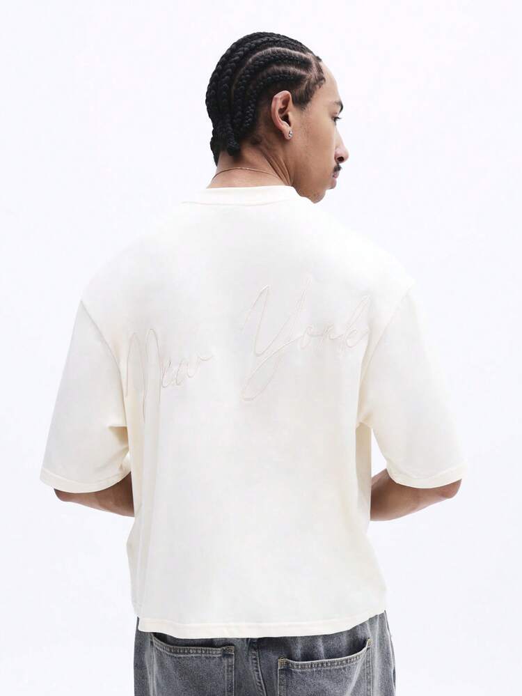 Crew Neck Tonal Graphic T-Shirt