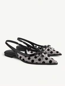 CUCCOO CHICEST 女士夏季百搭透气网面尖头平底凉鞋 - 杏色 - 查看 2