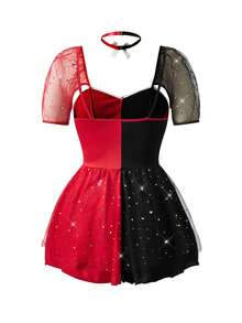 Fantasy Costume 2件套性感亮片拼接女士内衣套装，情人节 - 彩色 - 查看 9