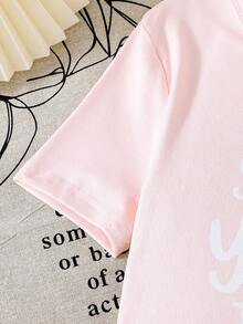 Bộ đồ ngủ mùa hè cho bé gái, áo tay ngắn và quần short ôm sát, áo họa tiết kaki + quần short in hình chuột lang, đồ ngủ thoải mái, ôm sát dễ thương, bộ đồ mặc nhà cho bé gái họa tiết chuột lang đáng yêu. - Màu be - Xem 6