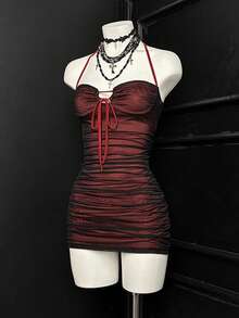 EgrlEra 女士性感复古深色紧身吊带连衣裙 - 彩色 - 查看 1