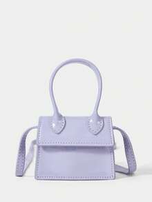 SHECARRY Mini Top Handle Satchel Bag - Mauve Purple - View 2