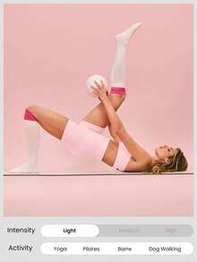 GLOWMODE FeatherFit™ Bra Olahraga Leher Berbentuk Hati dengan Tali Ganda, Cocok untuk Yoga, Pilates, dan Aktivitas Harian di Musim Gugur dan Musim Dingin - Baby Pink - View 6