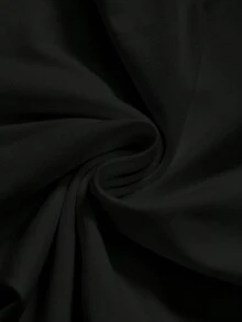 ROMWE Goth 哥特嬉皮波西米亚风蛇、太阳、月亮、飞蛾、蝴蝶、花卉印花无肩带/不对称肩部女式衬衫 - 黑色 - 查看 5