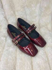 Balerina de charol - vino - Ver 2