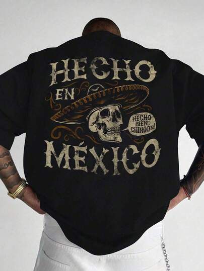 Camiseta de manga corta suelta con estampado de moda para hombres | Diseño exquisito | Imprescindible para el verano | Fácil de combinar, muestra tu estilo, emo, estilo de los 2000