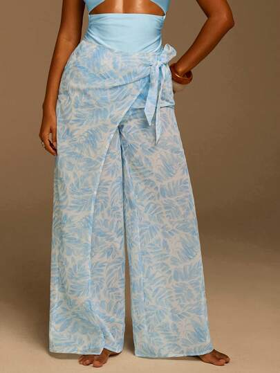 Athîral 女士休闲连体侧系带驼色长裤，仿麂皮面料，柔软舒适，休闲度假风