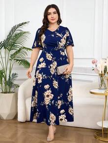 SHEIN CURVE+ 大码连衣裙 简约时尚 休闲日常 - 彩色 - 查看 7