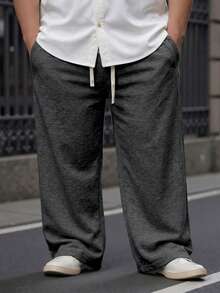 ResortEase Men's Casual Loose Fit Sweatpants, Suitable For Daily Casual Wear, Weekend Outings, Hangouts With Friends, Traveling And Other Relaxed Social Activities. This Pant Is An Indispensable Versatile Piece In A Man's Wardrobe, And Makes A Great Gift For Boyfriends Or Husbands. - Dark Grey - View 1