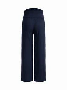 Modmama 3件套孕妇纯色可调节腰围休闲百搭阔腿裤，适合日常穿着 - 彩色 - 查看 13