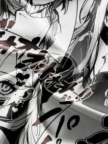 ROMWE Anime Women's Casual Cartoon Character Print Versatile Daily Wear Mini Skirt - Black - View 4