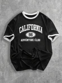 HIMLAND Camiseta de manga corta de cuello redondo con estampado digital y textura casual para hombres - Multicolor - Ver 8