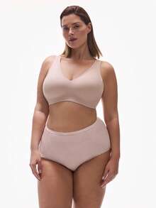 LUVLETTE Áo ngực không gọng, không đường may, dáng chữ V, màu hồng Dream Curve 2ndSkin Plus, thích hợp cho cả phòng ngủ và phòng khách, có khả năng tự do điều chỉnh kích thước, không lộ đường viền, là món đồ không thể thiếu. - Hồng - Xem 5