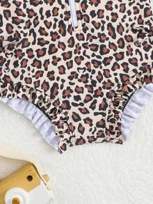 New Fashion Baby Girls One-Piece Long Sleeve Swimsuit - Multicolor - View 5