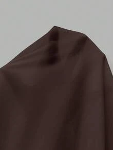 Cévolie Vestido mini con botones delanteros de unicolor de moda para mujer 2025 - Café integral - Ver 6