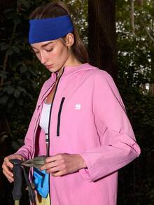 In My Nature 女士休闲户外连帽拉链防风外套 - 紫色 - 查看 6