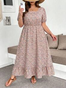 SHEIN Clasi Đầm hoa nhí dáng rộng, thường ngày, cỡ lớn - Nhiều màu - Xem 6