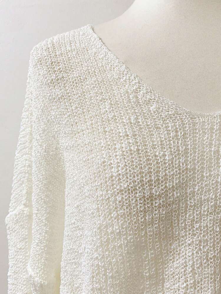Loose Casual Oversized Lightweight Cover Up, Solid Color Versatile Cover Up For Women