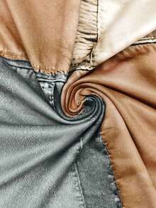 SHEIN Áo thun nam ôm dáng, thêu chữ, phối màu, cổ tròn, tay ngắn - Nhiều màu - Xem 3