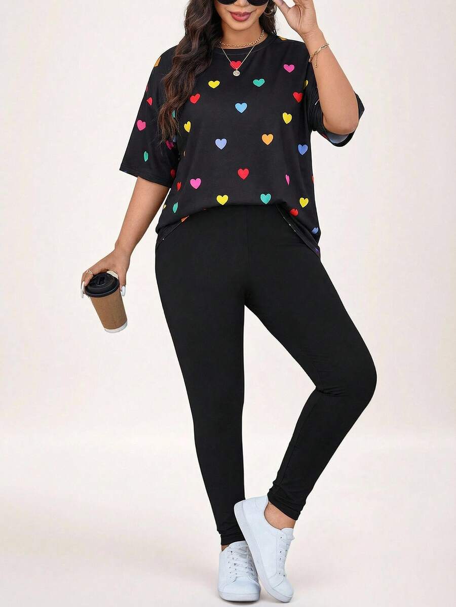 Comfylo Bộ đồ mùa xuân cỡ lớn cho nữ 2 món, quần áo mùa thu cho nữ, áo thun và quần legging sọc đen trắng dáng trễ vai mùa hè, bộ đồ thường ngày cho nữ, bộ hai mảnh cho nữ, trang phục sân bay cho nữ, bộ đồ hai mảnh màu đen, trang phục du lịch sân bay.